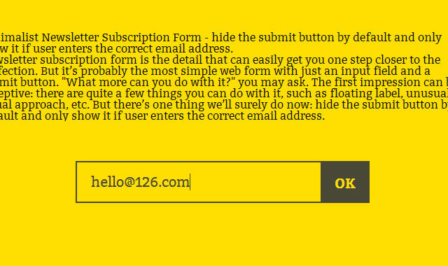 jQuery表单验证插件-输入email地址正确才显示提交按钮