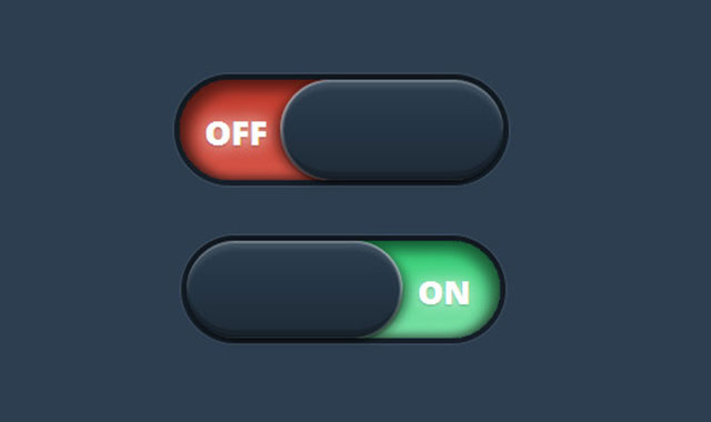 纯css3带动画效果的左右滑动按钮