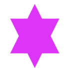 CSS六角星形