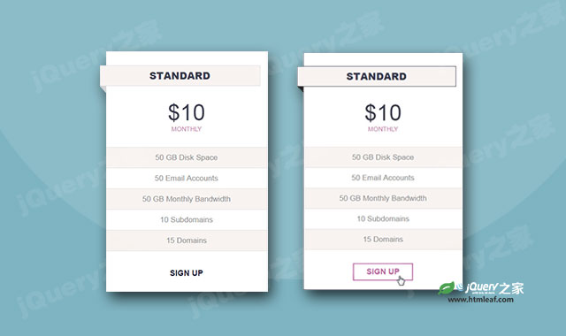 Bootstrap和CSS3炫酷价格表效果