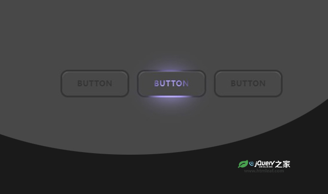 js和CSS鼠标滑过按钮发光特效
