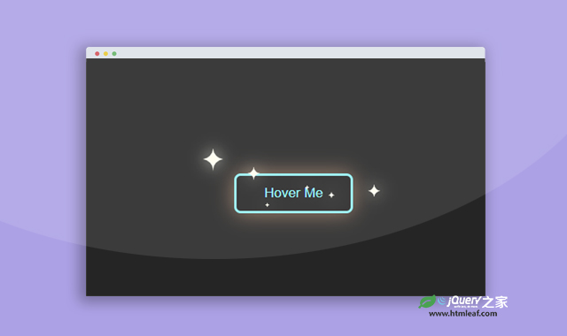 CSS按钮鼠标滑过星星闪烁效果